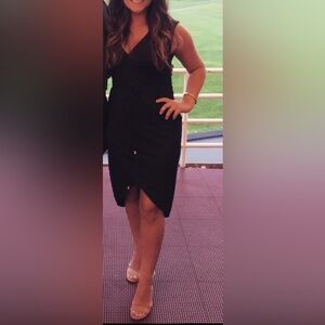 Navy blue wrap dress